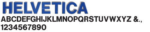 Helvetica Channel Letter Alphabet