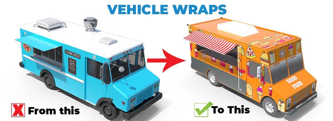 food truck before and after example in 3d